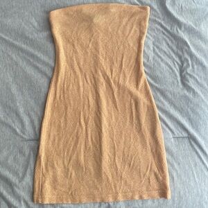 Wet Seal Shimmering Gold Strapless Dress